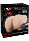 Pdx Elite Milk Me Silly Plug In Pussy and Ass Mega Masturbator with Remote Control - Flesh/Vanilla