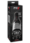 Pipedream Extreme Elite Rechargeable Talk Dirty Rotobator Masturbator - Pussy - Black/Clear/Flesh