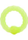 Pearl Beaded Prolong Silicone Cock Ring - Glow - Yellow