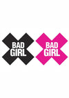 Peekaboo Bad Girl Pasties - Black/Pink