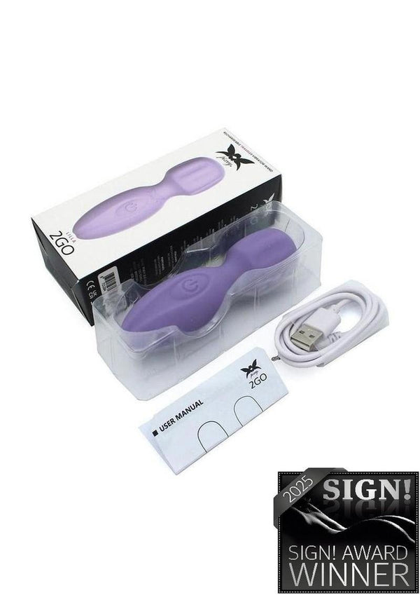 Pixey 2go Rechargeable Silicone Mini Wand - Lilla