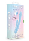 Play with Me Moondust Magic Rechargeable Silicone Rabbit Vibrator - Blue