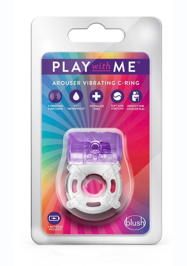 Play with Me One Night Stand Vibrating Cock Ring - Purple