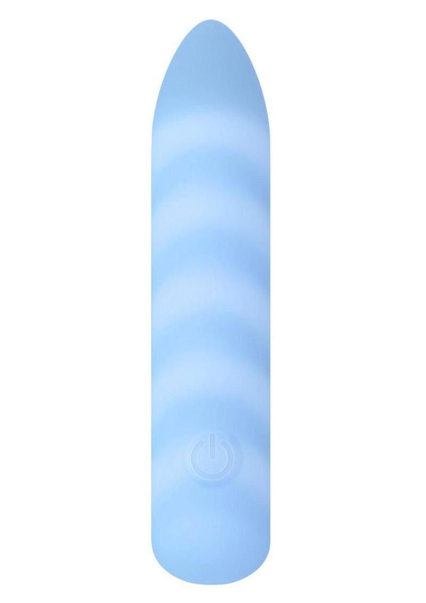 Playboy Unicorn Silicone Rechargeable Vibrating Bullet - Blue