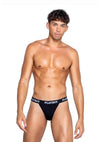 Playboys Mens Modal Gym Thong - Black/White - XLarge