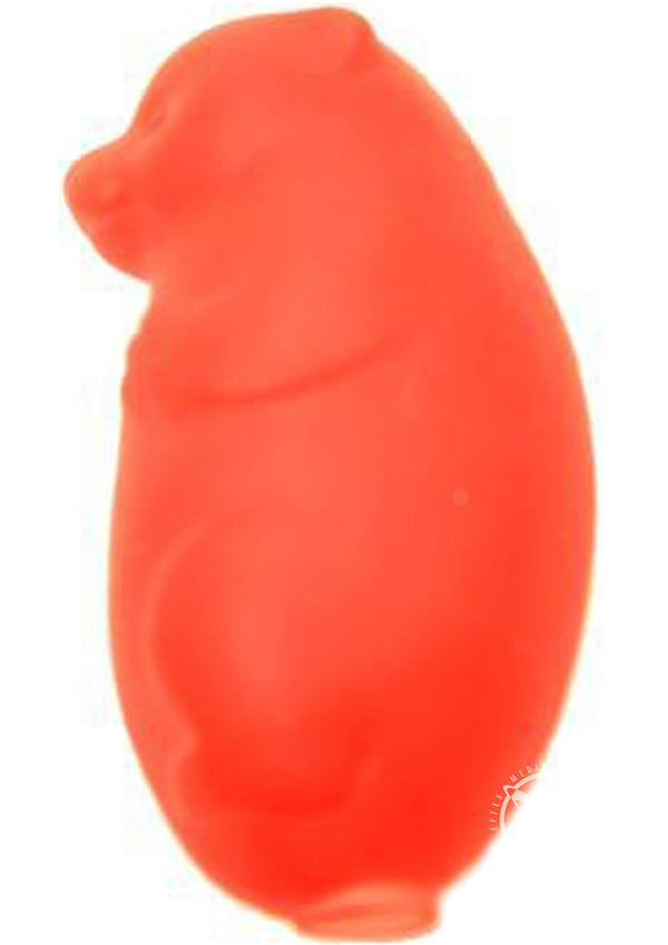 Pleasure Silicone Sleeve For Eggs Or Bullets - Bear - Red