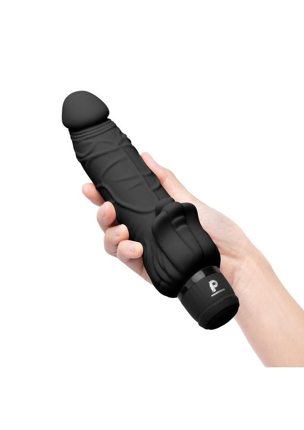 Powercocks Silicone Realistic Vibrator with Clitoral Stimulator