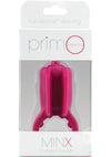 Primo Minx True Silicone Vibrating Cock Ring Waterproof - Merlot/Pink