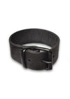 Prowler Red Leather Buckle Bicep Band - Black - Large