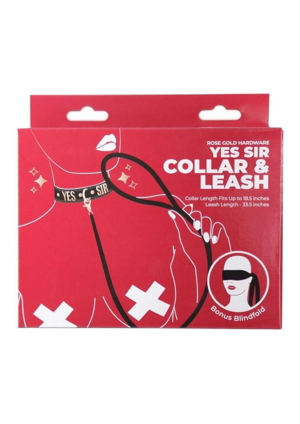 Punishment Yes Sir Collar/Leash - Rose Gold