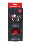 Quickie Gag Silicone Ball Gag Bondage - Red