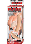 Ram Inflatable Latex Dildo - Flesh/Vanilla - 12in