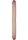 Real Skin All American Whoppers Double Dildo Dildo - Flesh/Vanilla - 18in
