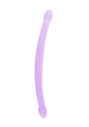 Realrock Crystal Clear Non Realistic Double Dildo - Clear/Purple - 17in