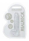 Realrock Crystal Clear Realistic Dildo with Balls - Clear - 5in