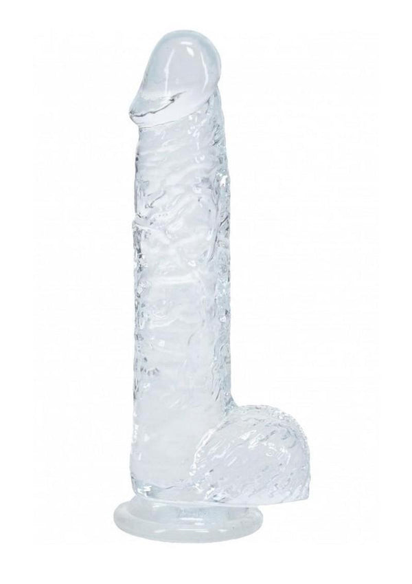 Realrock Crystal Clear Realistic Dildo with Balls - Clear - 5in