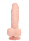 Realrock Rechargeable Silicone Dual Layered Vibrating Curved Dildo with Weighted Balls