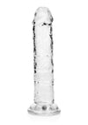 Realrock Skin Realistic Striaght Dildo Without Balls - Clear - 6in