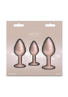 Rear Assets Tapered Trainer Chrome Plated Anal Plugs Kit