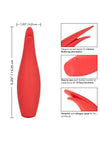 Red Hot Sizzle Rechargeable Silicone Vibrator with Clitoral Stimulation