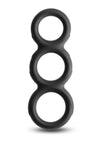 Renegade Threefold Silicone Cock Ring - Black