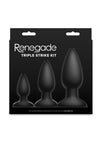 Renegade Triple Strike Silicone Anal Plug Kit