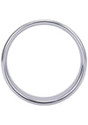 Rock Solid Brushed Alloy Aluminum Cock Ring - Metal/Silver - XLarge