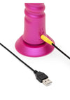 Romp Jiggle Rechargeable Silicone Thrusting Vibrating Dildo with Suction Cup