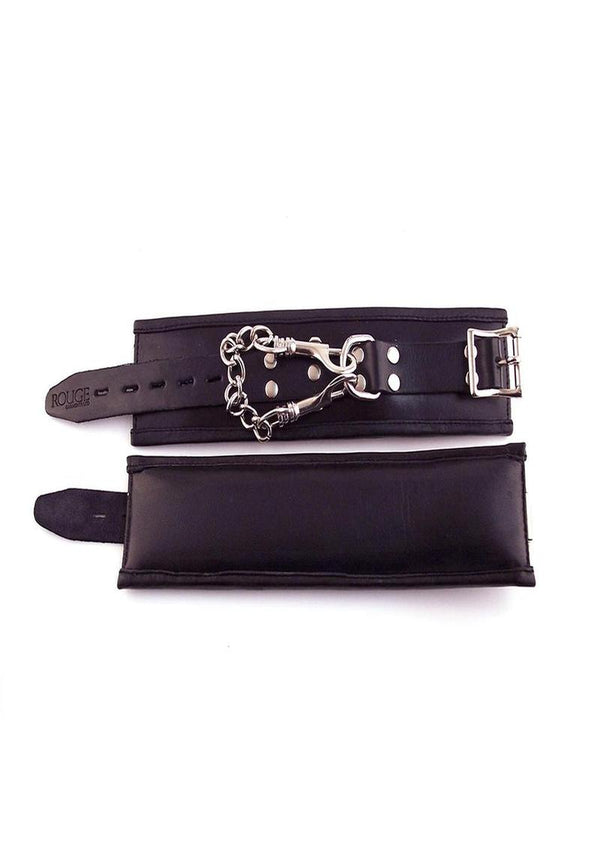 Rouge Padded Leather Adjustable Wrist Cuffs