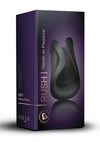 Rush Silicone Vibrating Textured Masturbator - Black