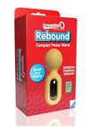 Screaming O Rebound Rechargeable Silicone Compact Power Wand - Bumblee - Yellow