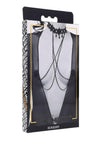 Sex and Mischief Lace Collar with Nipple Ties - Black