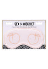Sex and Mischief Peaches N Creame Blindfold - Ivory/Orange