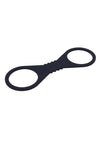Sex and Mischief Shadow Silicone Cuffs - Black - Large
