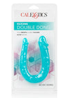Silicone Double Dong AC/DC Dong Dual Penetration Non Vibrating Silicone Double Dong - Teal