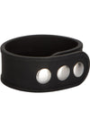 Silicone Tri-Snap Erection Cock Ring - Black