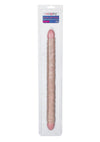 Slim Jim Duo Veined Super Slim Double Dildo - Vanilla - 17in