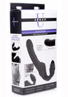 Strap U Slim Rider Rechargeable Silicone Strapless Strap-On - Black