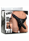 Strict Double Penetration Strap-On Harness with Silicone Dildos - Black - 3 Pack