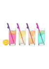 Super Fun Penis Party Straws - Pink/Purple - 8 Per Pack