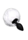 Tailz Fluffy Bunny Tail Silicone Plug - White