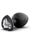 Temptasia Bling Plug Silicone Butt Plug - Black - Medium