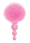 The 9's - Cottontails Silicone Beaded Bunny Tail Butt Plug - Pink
