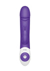 The Thrusting Rabbit Rechargeable Silicone Vibrator with Clitoral Stimulation
