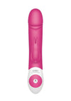 The Thrusting Rabbit Rechargeable Silicone Vibrator with Clitoral Stimulation