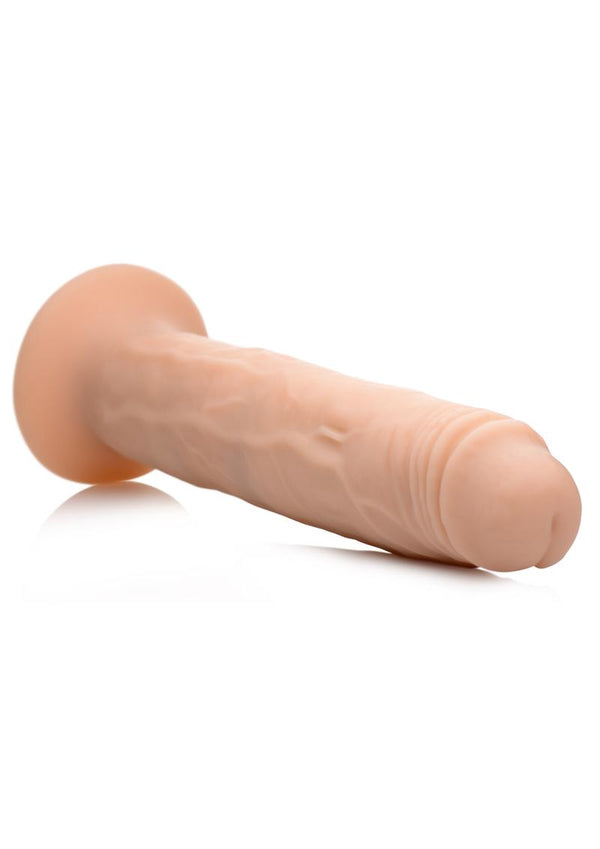 Thump It Rechargeable Silicone Thumping (Large) 8.7in Dildo with Remote Control - Vanilla - Large