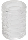 Titanmen Ribbed Stretch-To-Fit Cock Cage - Clear