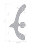 Together Double Tap Rechargeable Silicone Double-Ended Vibrating Strapless Strap-On
