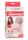Travel Gripper Dual Density Stroker - Mouth and Ass - Pink
