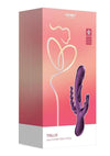Trilux Kinky Finger Rechargeable Silicone Rabbit Vibrator with Anal Beads - Purple